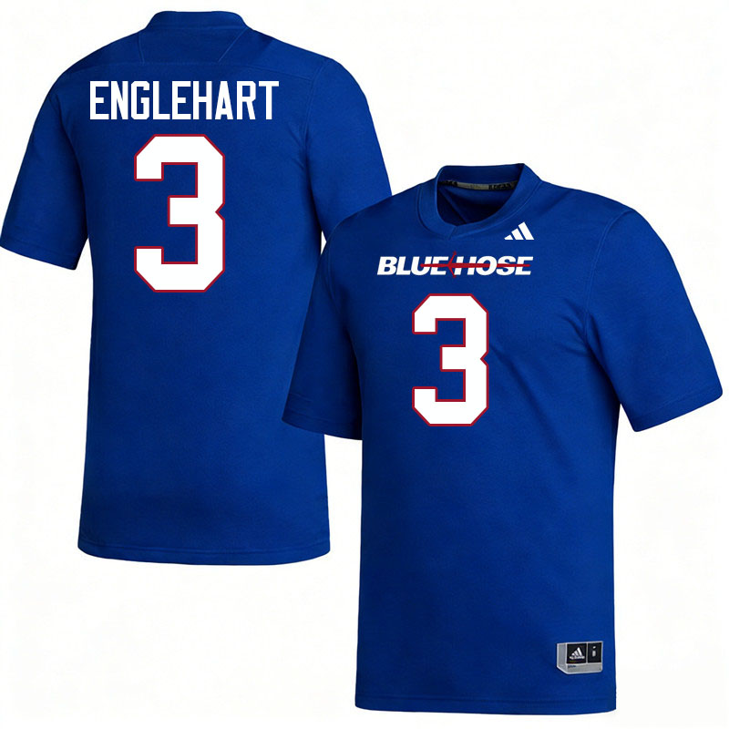 Presbyterian Blue Hose #3 Ty Englehart College Football Jerseys,Uniforms-Blue